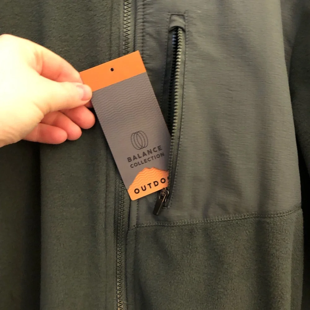 Balance Collection Men's Olive Zip-Up Sweater